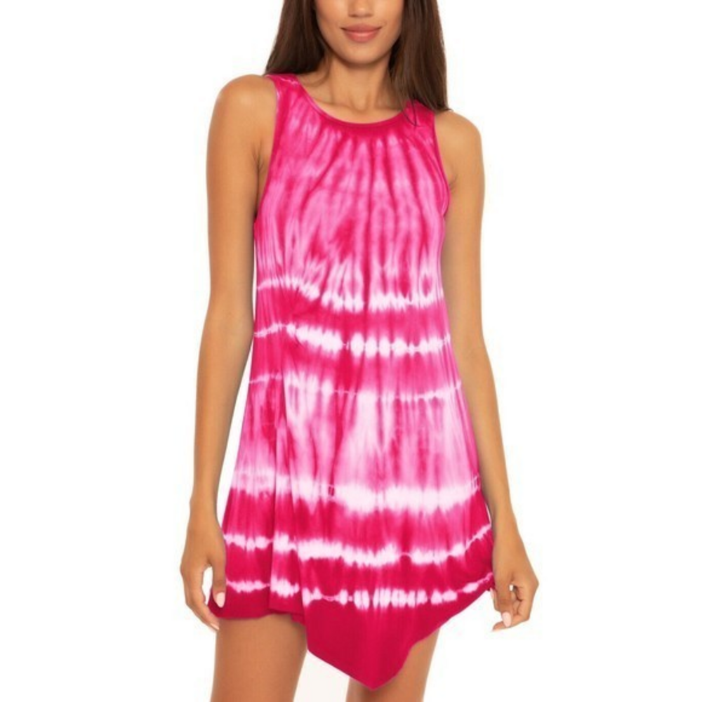 Soluna Swim Pink Tie Dye Cover Up Dress‎